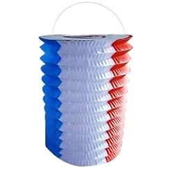 12 Lampions Cylindriques France 16 Cm