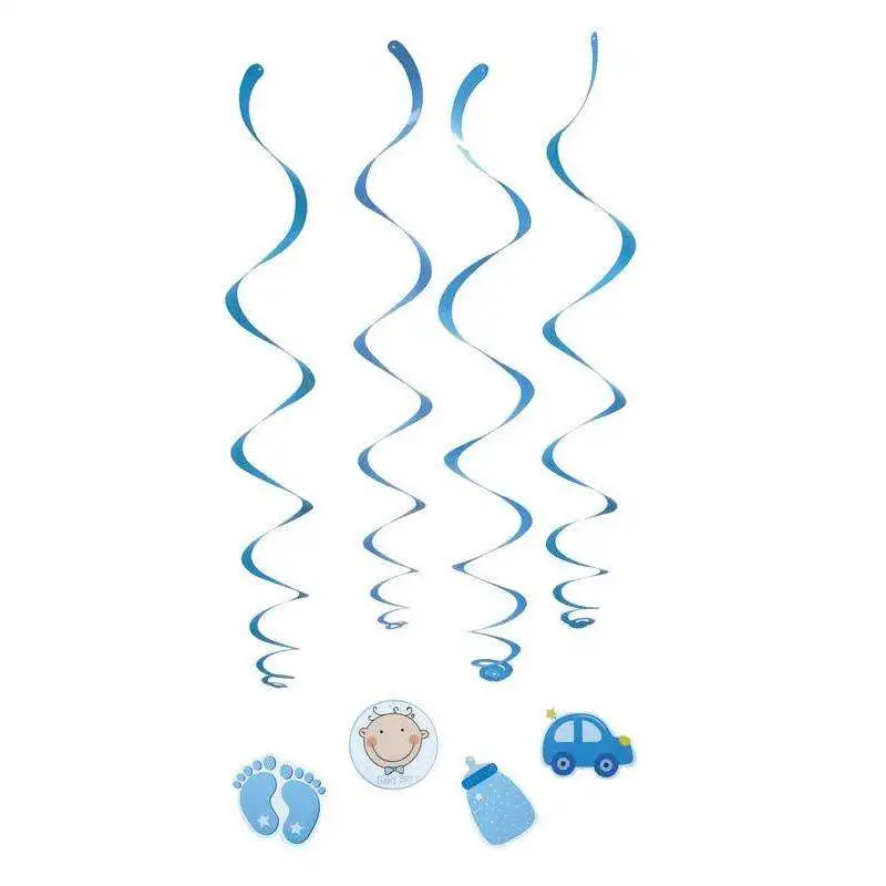 4 Suspensions Bébé Bleu 72 Cm 1 4 Suspensions Bébé Bleu 72 Cm