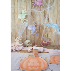 5 Décorations à Poser Araignées Halloween Pastel