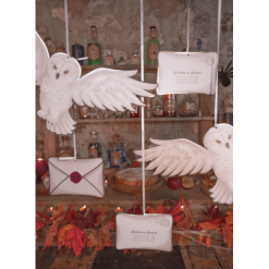 5 Suspensions Chouettes Et Enveloppes Apprenti Sorcier