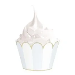 6 Habillages Pour Cupcakes Baby Blue