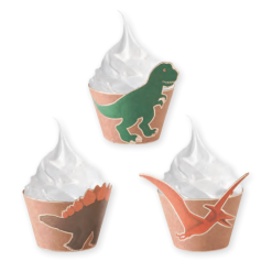 6 Habillages Pour Cupcakes Dino