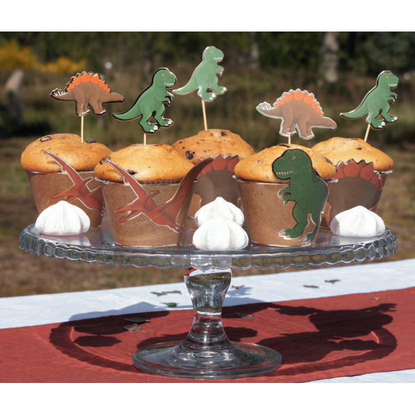 6 Habillages Pour Cupcakes Dino 2 6 Habillages Pour Cupcakes Dino – Image 2