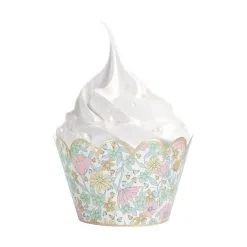 6 Habillages Pour Cupcakes Fleuris Shabby