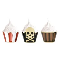 6 Habillages Pour Cupcakes Pirate