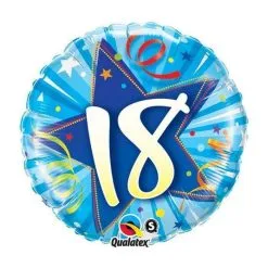 BALLON ALU 18 BLEU 45 CM 18" QUALATEX