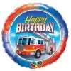 BALLON ALU ANNIVERSAIRE CAMION DE POMPIER 18" QUALATEX
