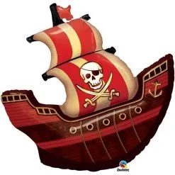 BALLON ALU BATEAU DE PIRATE 101 CM 40" QUALATEX