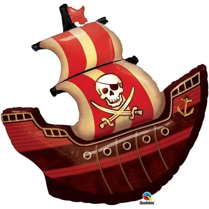 BALLON ALU BATEAU DE PIRATE 101 CM 40" QUALATEX 1 BALLON ALU BATEAU DE PIRATE 101 CM 40" QUALATEX
