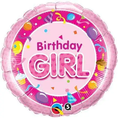BALLON ALU "BIRTHDAY GIRL" 45CM 18" QUALATEX 1 BALLON ALU "BIRTHDAY GIRL" 45CM 18" QUALATEX