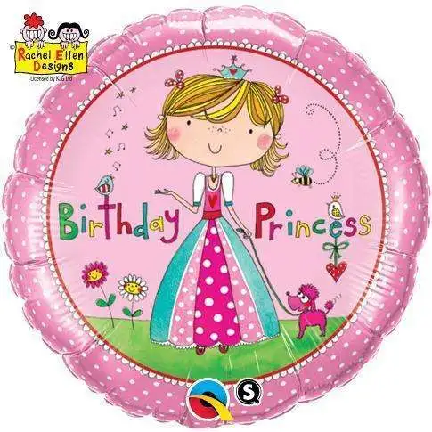 BALLON ALU "BIRTHDAY PRINCESS" 45 CM 18" QUALATEX 1 BALLON ALU "BIRTHDAY PRINCESS" 45 CM 18" QUALATEX