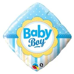 Ballon En Aluminium Baby Boy Bleu 45cm 18" Qualatex®