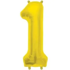 BALLON ALU CHIFFRE 1 OR 16" 41 CM