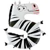 BALLON ALU CHIFFRE 5 ANIMALOONS ZEBRE 40" 102 CM
