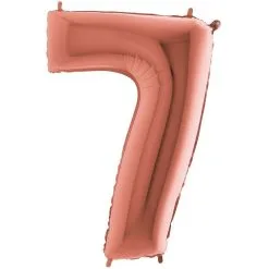 BALLON ALU CHIFFRE 7 ROSE GOLD 26" 66 CM