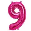 BALLON ALU CHIFFRE 9 MAGENTA 16" 41 CM
