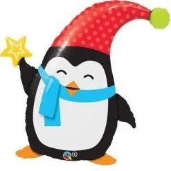 BALLON ALU PINGOUIN ELFE 89 CM 35" QUALATEX