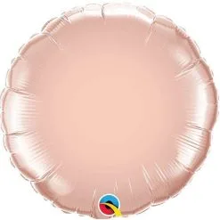 BALLON ALU ROND OR ROSE 45 CM 18" QUALATEX