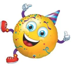 BALLON ALU SMILEY 92 CM 38" QUALATEX