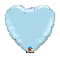 BALLON ALUMINIUM COEUR BLEU PÂLE 91 CM 36" QUALATEX®
