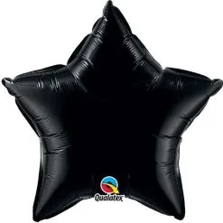 BALLON ALUMINIUM ÉTOILE NOIR ONYX 51 CM 20" QUALATEX®