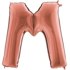 Ballon Aluminium Lettre "M" Rose Gold 40" 102 Cm Grabo Balloon®