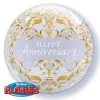 BALLON BUBBLE ANNIVERSAIRE CLASSIQUE 56 CM 22" QUALATEX