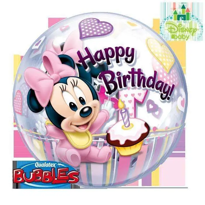 BALLON BUBBLE MINNIE MOUSE 1ER ANNIVERSAIRE 56 CM 22" QUALATEX 2 BALLON BUBBLE MINNIE MOUSE 1ER ANNIVERSAIRE 56 CM 22" QUALATEX – Image 2