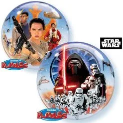 BALLON BUBBLE STAR WARS™ LE RÉVEIL DE LA FORCE™ 56 CM 22" QUALATEX