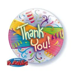 Ballon Bubble "Thank You" 56cm 22" Qualatex®