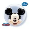 BALLON DOUBLE BUBBLE TETE MICKEY MOUSE 61 CM 24" QUALATEX
