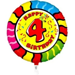 Ballon En Aluminium Animaloons Chiffre 4 Serpent 53 Cm 21" Grabo Balloons®