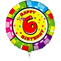 Ballon En Aluminium Animaloons Chiffre 6 Chenille 53 Cm 21" Grabo Balloons®