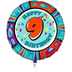 Ballon En Aluminium Animaloons Chiffre 9 Gecko 53 Cm 21" Grabo Balloons®