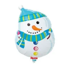 Ballon En Aluminium Bonhomme De Neige 15" 38 Cm Ibrex™