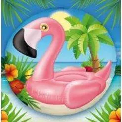 BALLON FOIL 45 CM FLAMANT ROSE