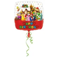 AMSCAN Ballon Foil Happy Birthday Super Mario™ 43 Cm