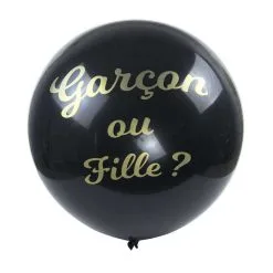 Ballon Géant Noir Gender Reveal Garçon 90 Cm -COSTUMED’HALLOWEEN ballon geant noir gender reveal garcon 90 cm farfouil en fete ballons 31981816