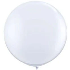 BALLON GÉANT STANDARD BLANC 3' 86CM QUALATEX©