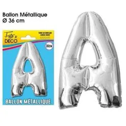BALLON MÉTALLIQUE LETTRE AU CHOIX