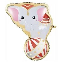 Ballon Mylar 90 X 65 Cm éléphant Vintage Circus