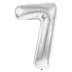 Ballon Mylar Argent Chiffre 7 - 86 Cm