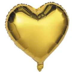 Ballon Mylar Coeur Or 45 Cm