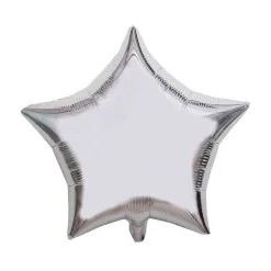 Ballon Mylar étoile Argent 48 Cm