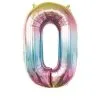 Ballon Mylar Irisé Multicolore Chiffre 0 - 86 Cm