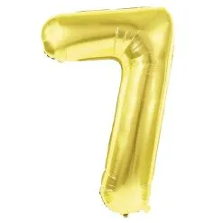 Ballon Mylar Or Chiffre 7 - 86 Cm