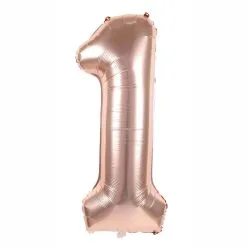 Ballon Mylar Rose Gold Chiffre 1 - 86 Cm