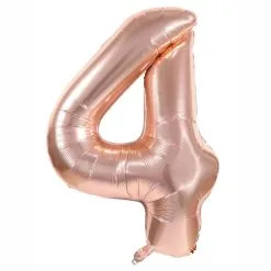 Ballon Mylar Rose Gold Chiffre 4 - 86 Cm