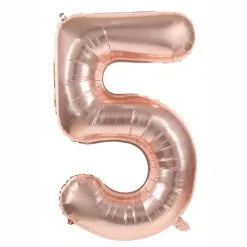 Ballon Mylar Rose Gold Chiffre 5 - 36 Cm