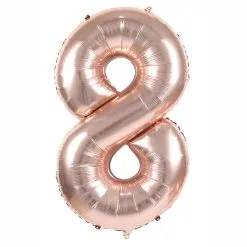 Ballon Mylar Rose Gold Chiffre 8 - 86 Cm